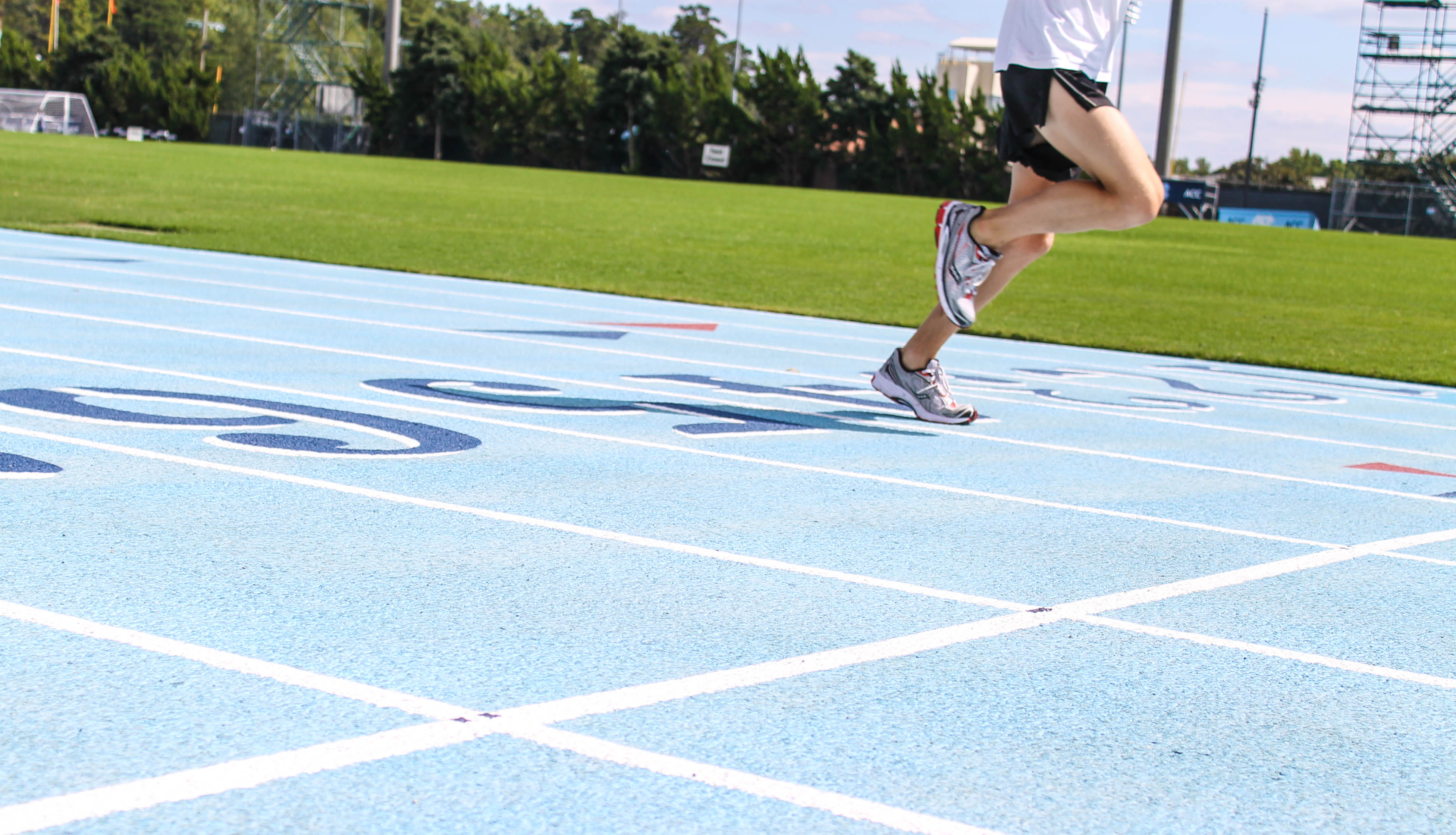 Runner legs on track